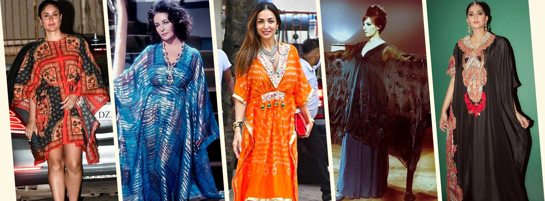Bollywood and Hollywood Celebrities Kaftans