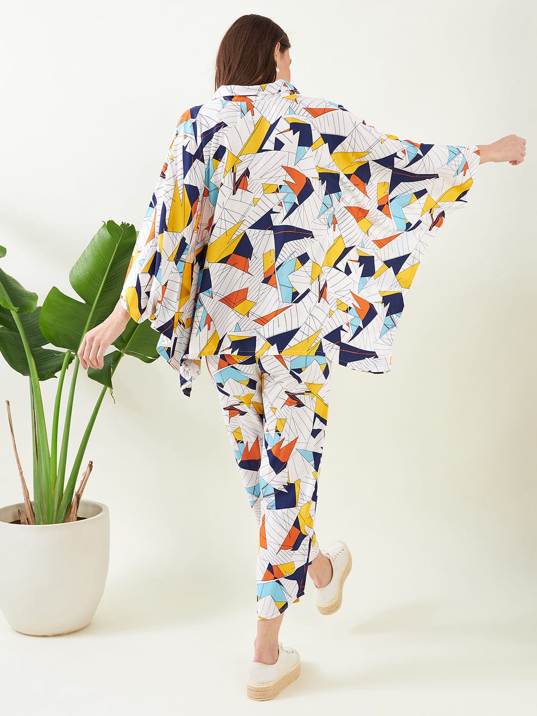 The Kaftan Company Co-ord Geo-Abstract Art Co-ord Set