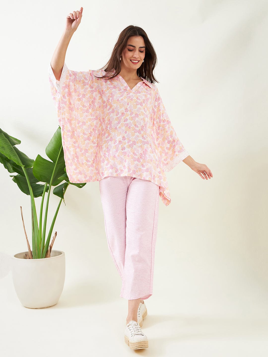 The Kaftan Company Co-ord Pink Tranquil Co-ord Set