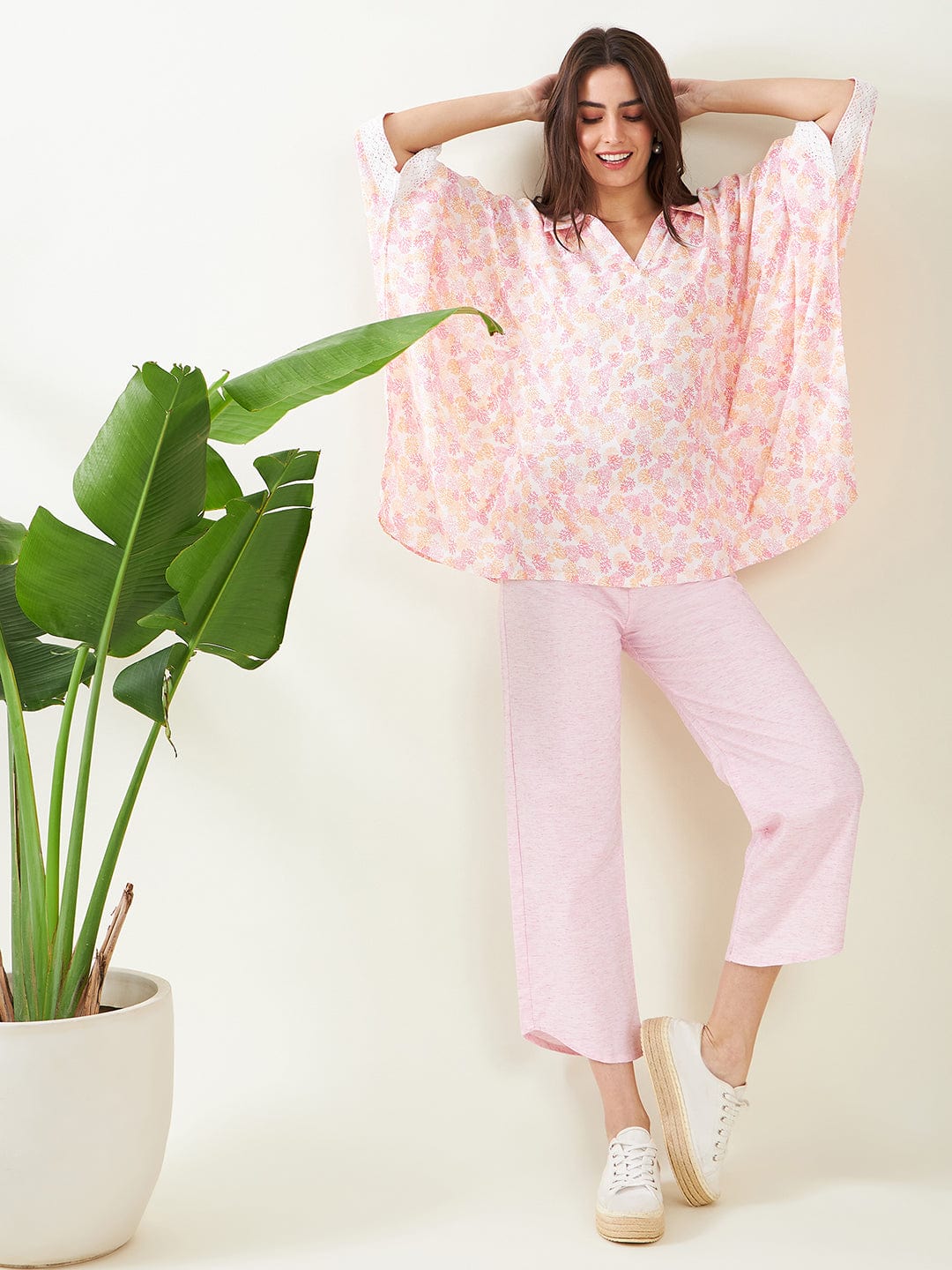 The Kaftan Company Co-ord Pink Tranquil Co-ord Set