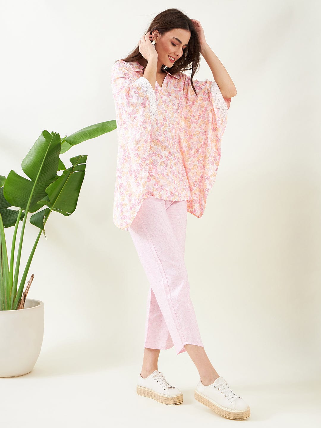 The Kaftan Company Co-ord Pink Tranquil Co-ord Set