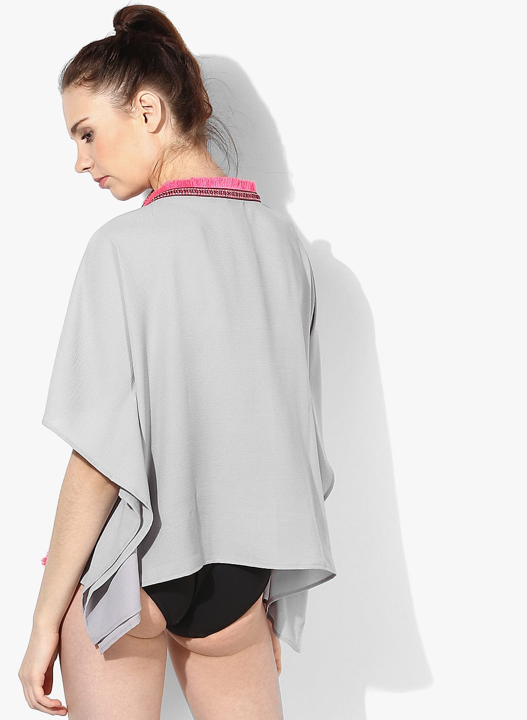The Kaftan Company Cover-Up Grey Boho Shrug - (Clearance - Final Sale)