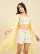 The Kaftan Company Cover-Up Sunny Yellow Cotton Resortwear Coverup