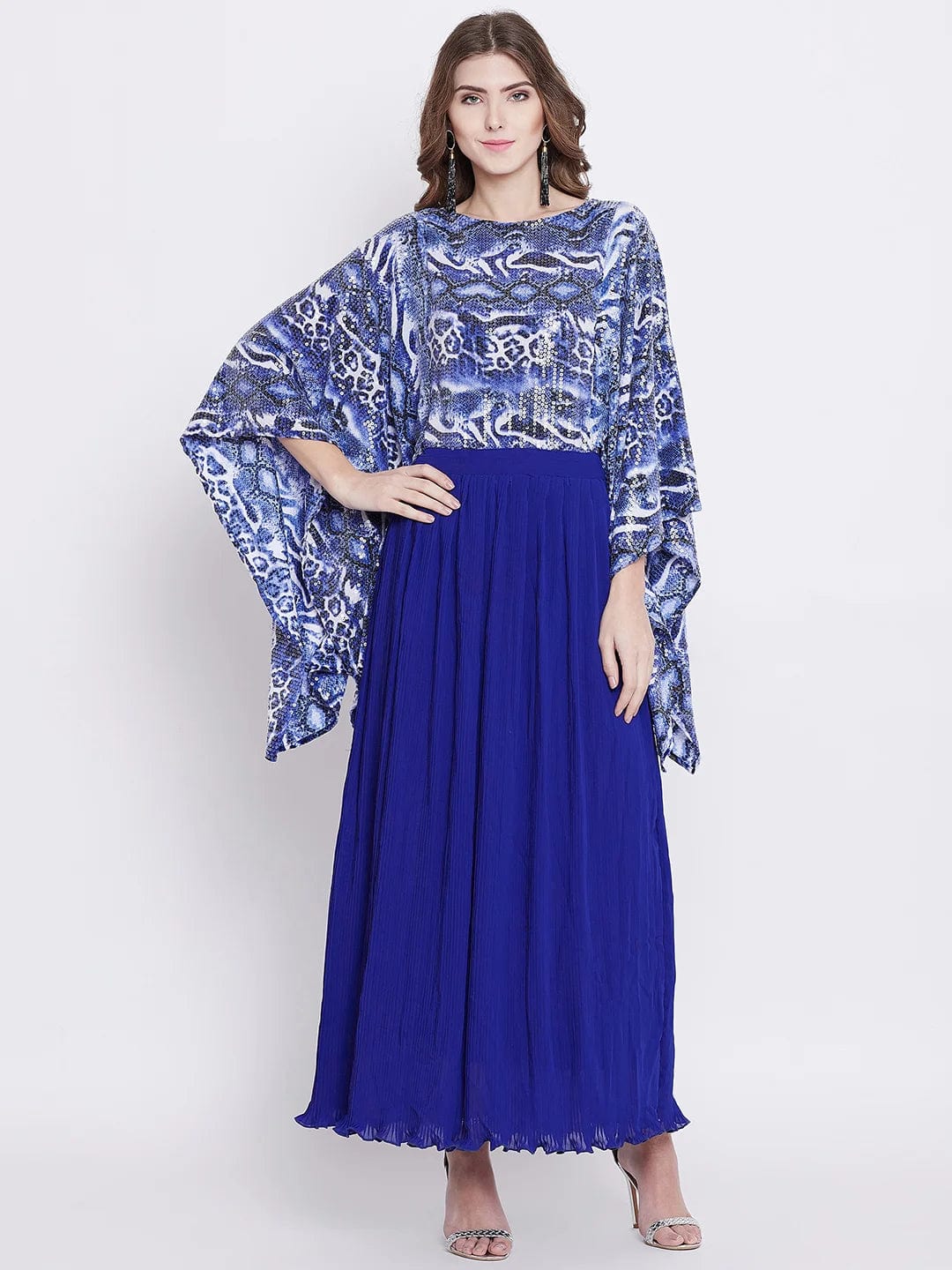 The Kaftan Company Dresses Aphrodite Sequins and Pleats Maxi Dress - (Clearance - Final Sale)