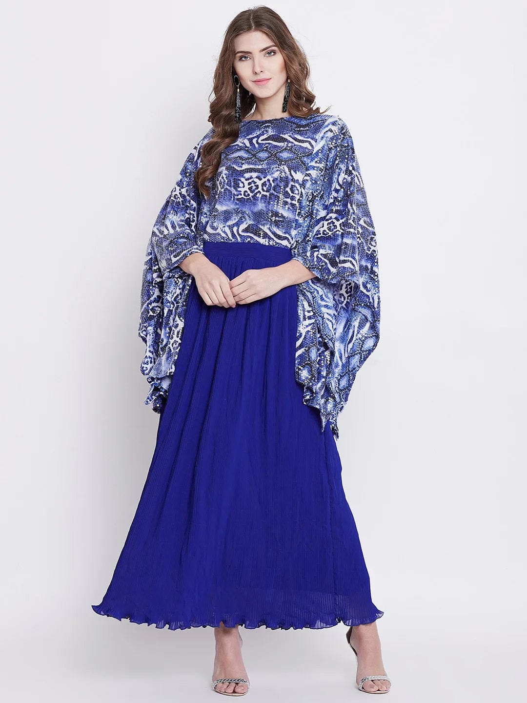 The Kaftan Company Dresses Aphrodite Sequins and Pleats Maxi Dress - (Clearance - Final Sale)