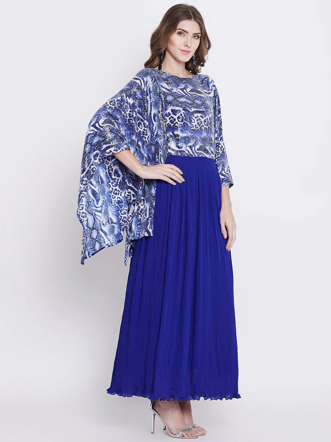 The Kaftan Company Dresses Aphrodite Sequins and Pleats Maxi Dress - (Clearance - Final Sale)