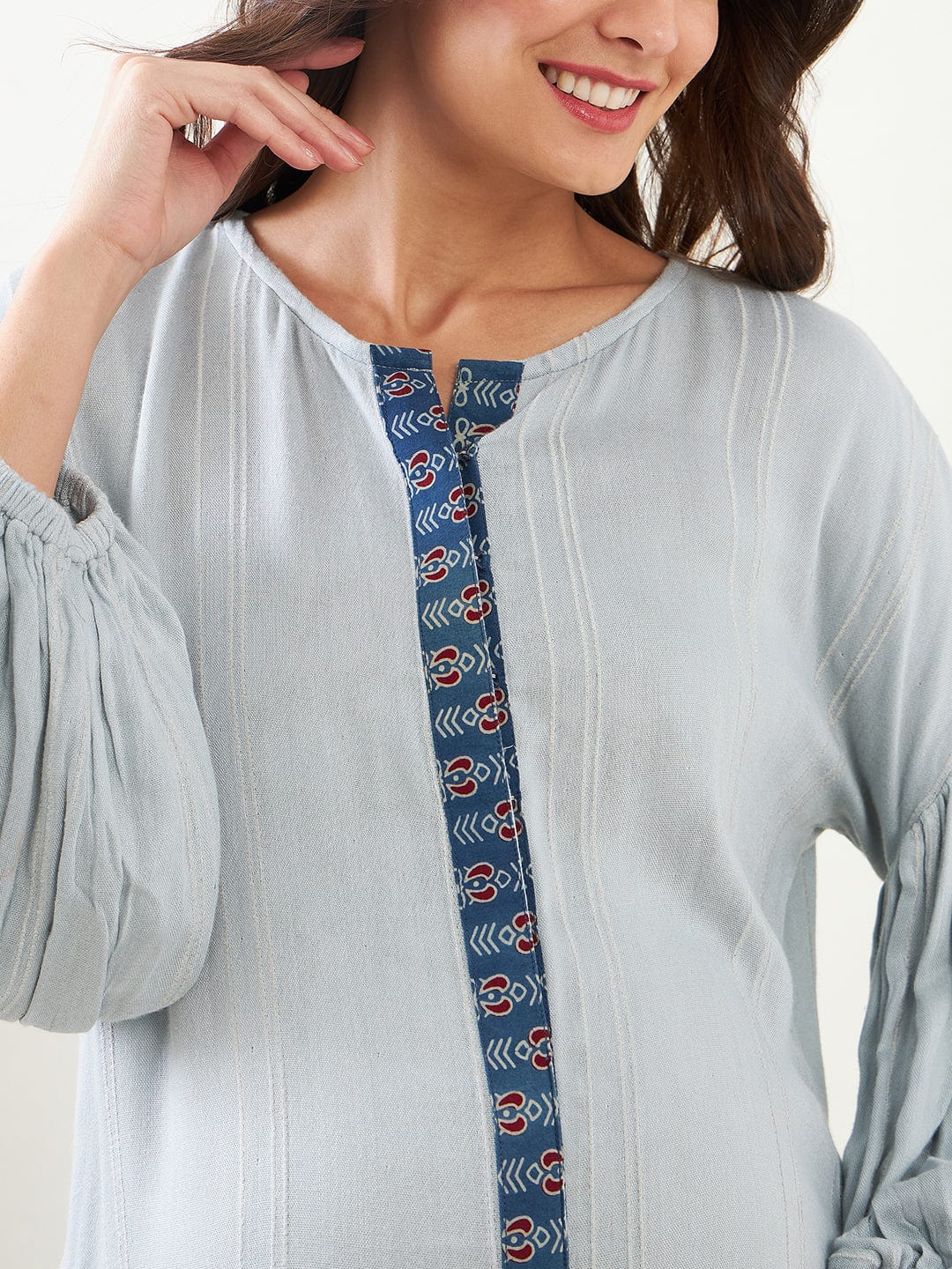 The Kaftan Company Dresses Light Green Soft Cotton Maternity Shirt Dress