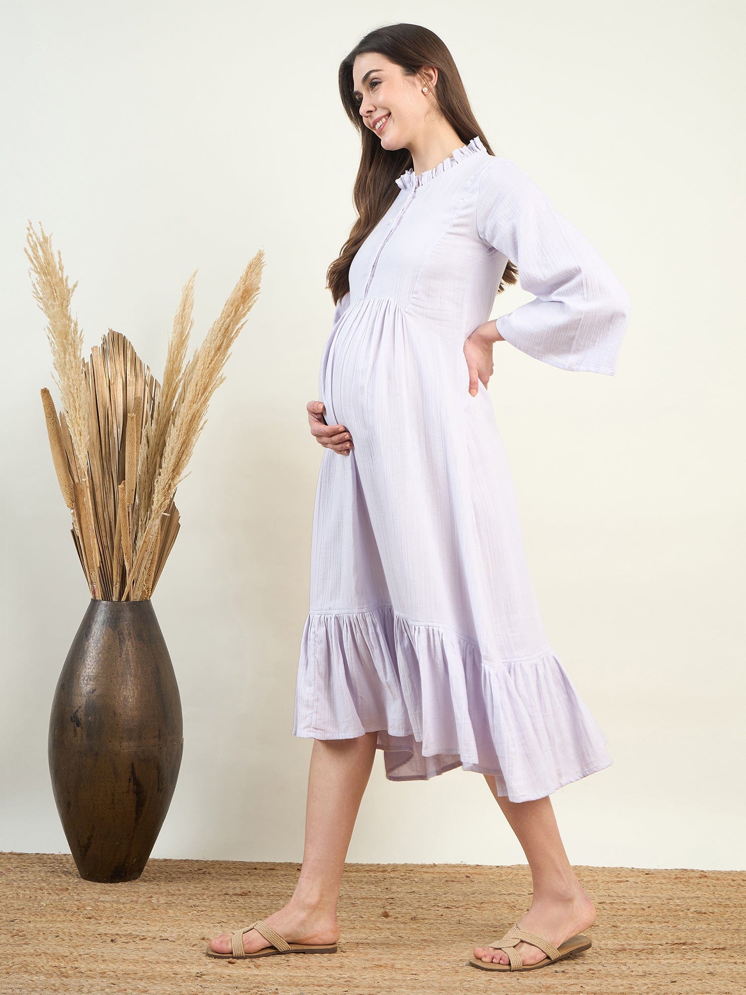The Kaftan Company Dresses Lilac Supersoft Maternity Dress