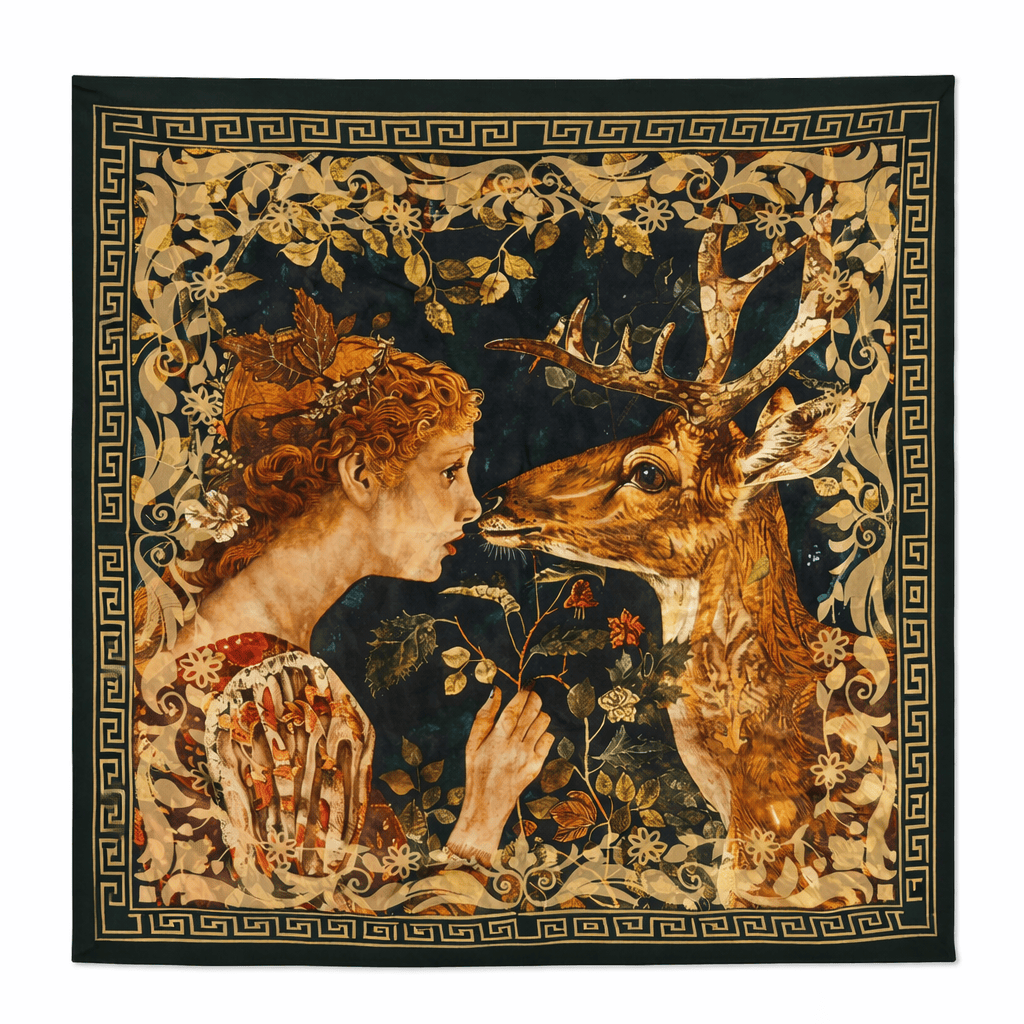 The Kaftan Company Dresses One size Black Woodland Reverie Silk Scarf