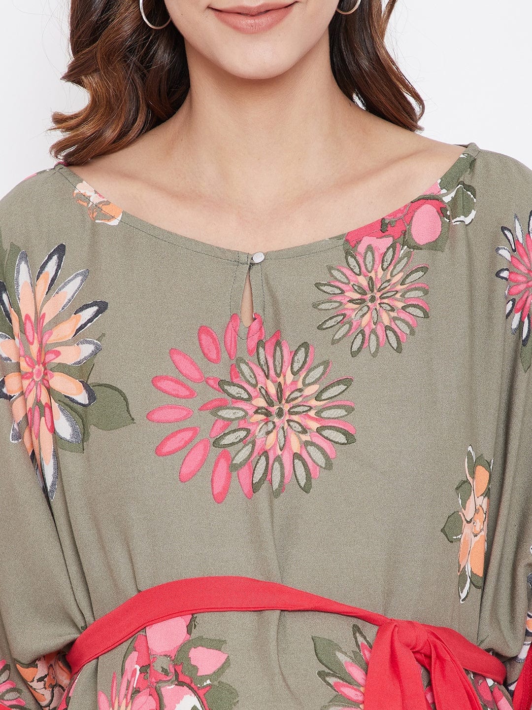 The Kaftan Company Dresses Onesize Sap Green Maxi Freesize Maternity Dress