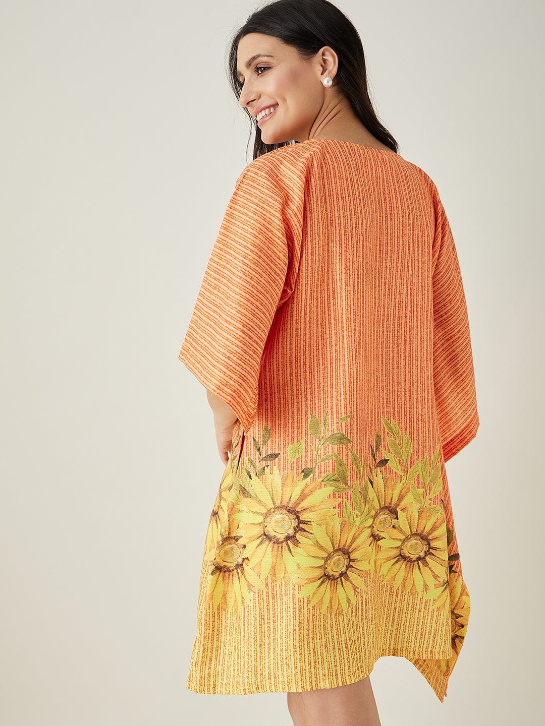 The Kaftan Company Dresses Orange Sunflower Bliss Resortwear dress