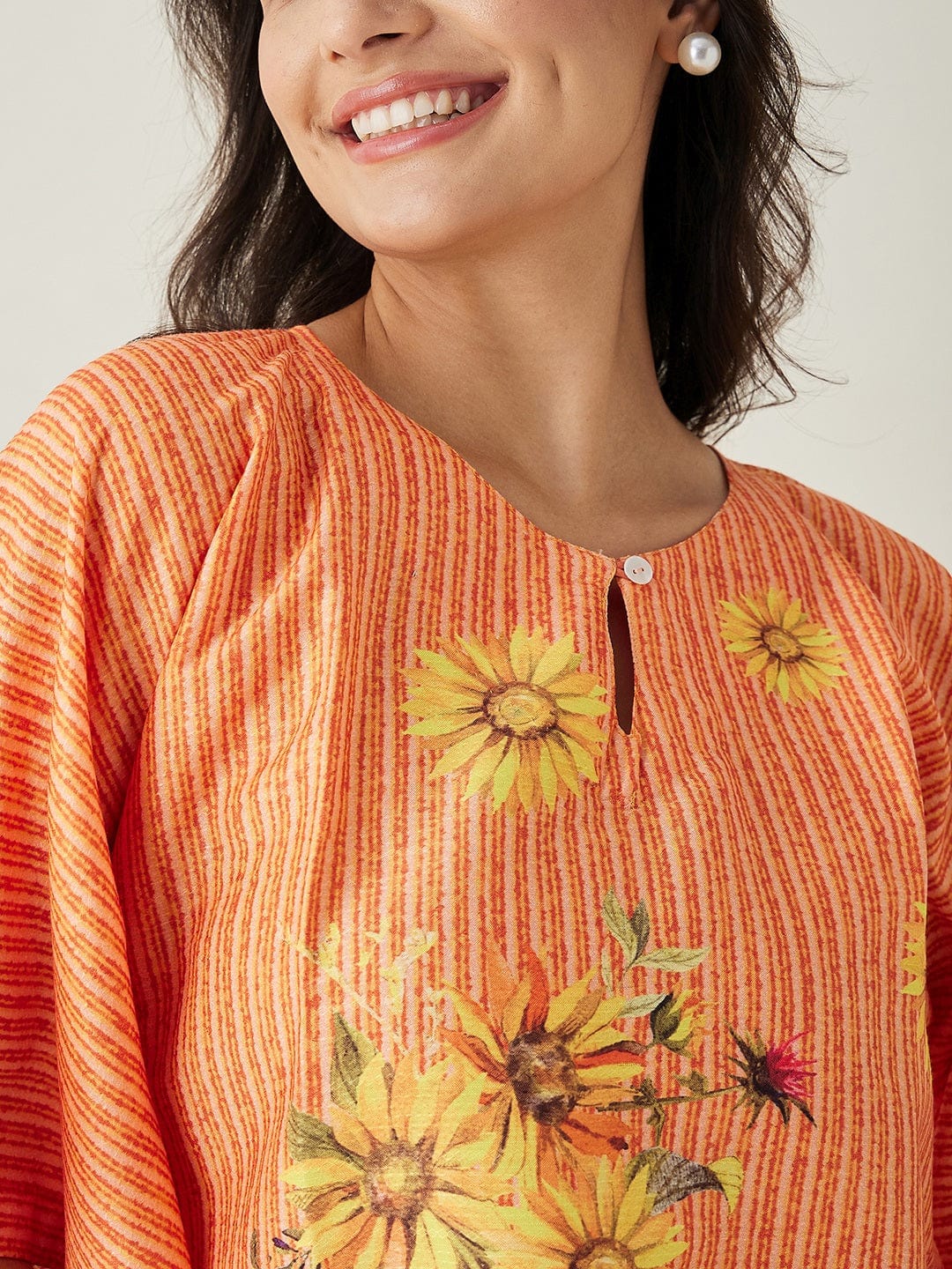The Kaftan Company Dresses Orange Sunflower Bliss Resortwear dress