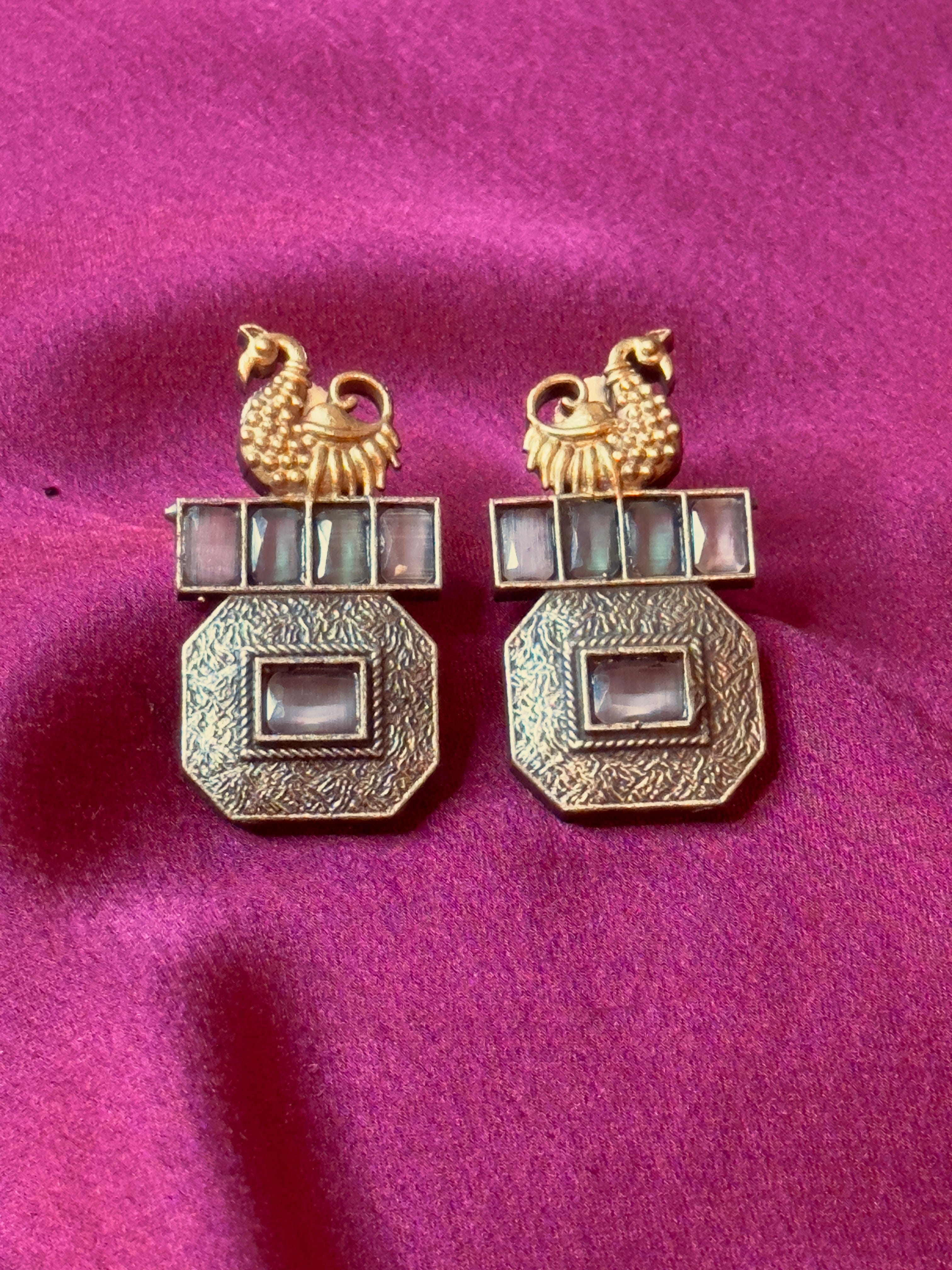 The Kaftan Company Jewelry Artisan Crafted German Silver Necklace & Earring Set