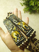 The Kaftan Company Jewelry Dual-Tone Wooden Bead Long Necklace