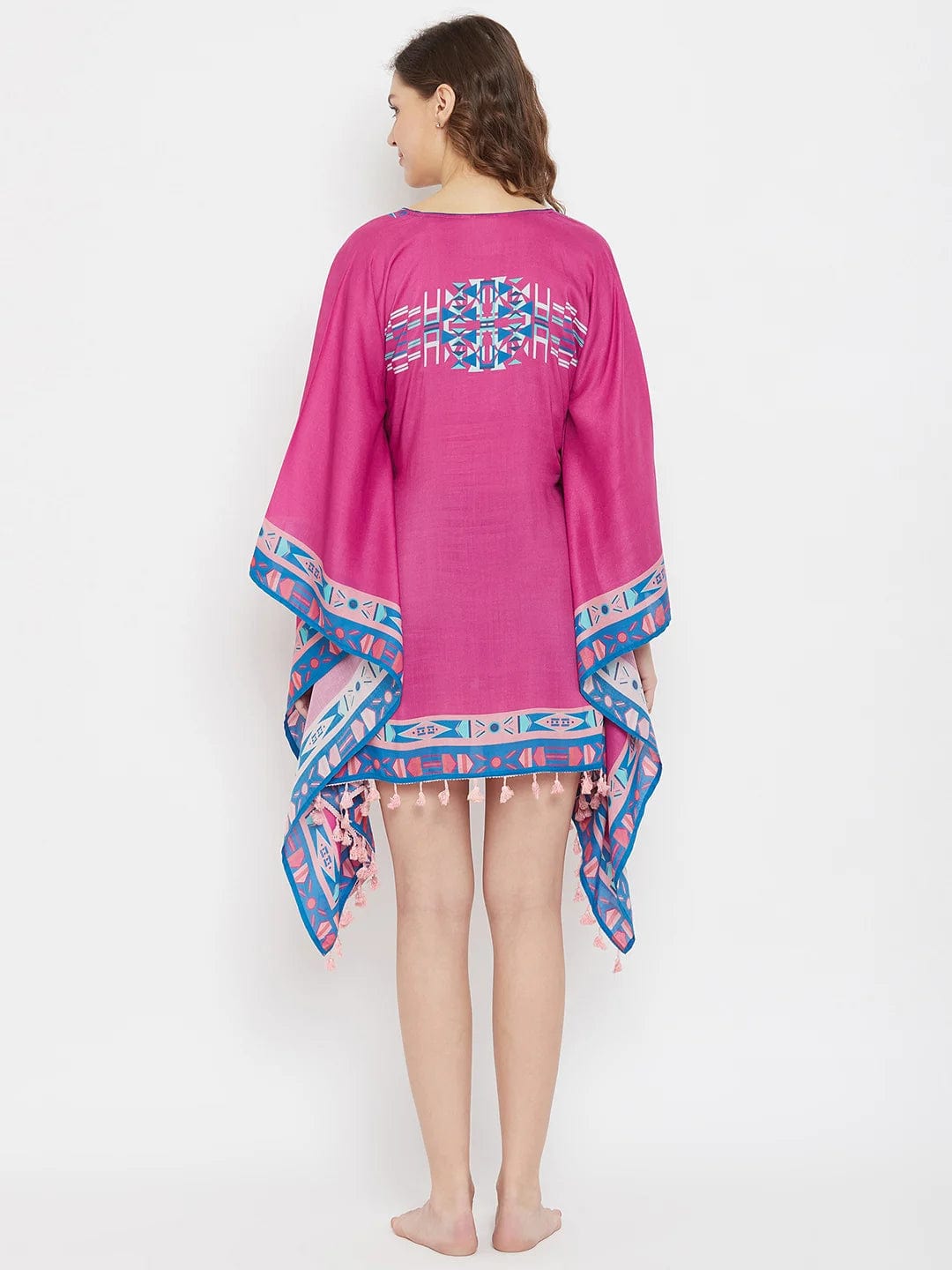 The Kaftan Company Kaftan Boho Dreamcatcher Digital Printed Resort Kaftan (Final Sale)