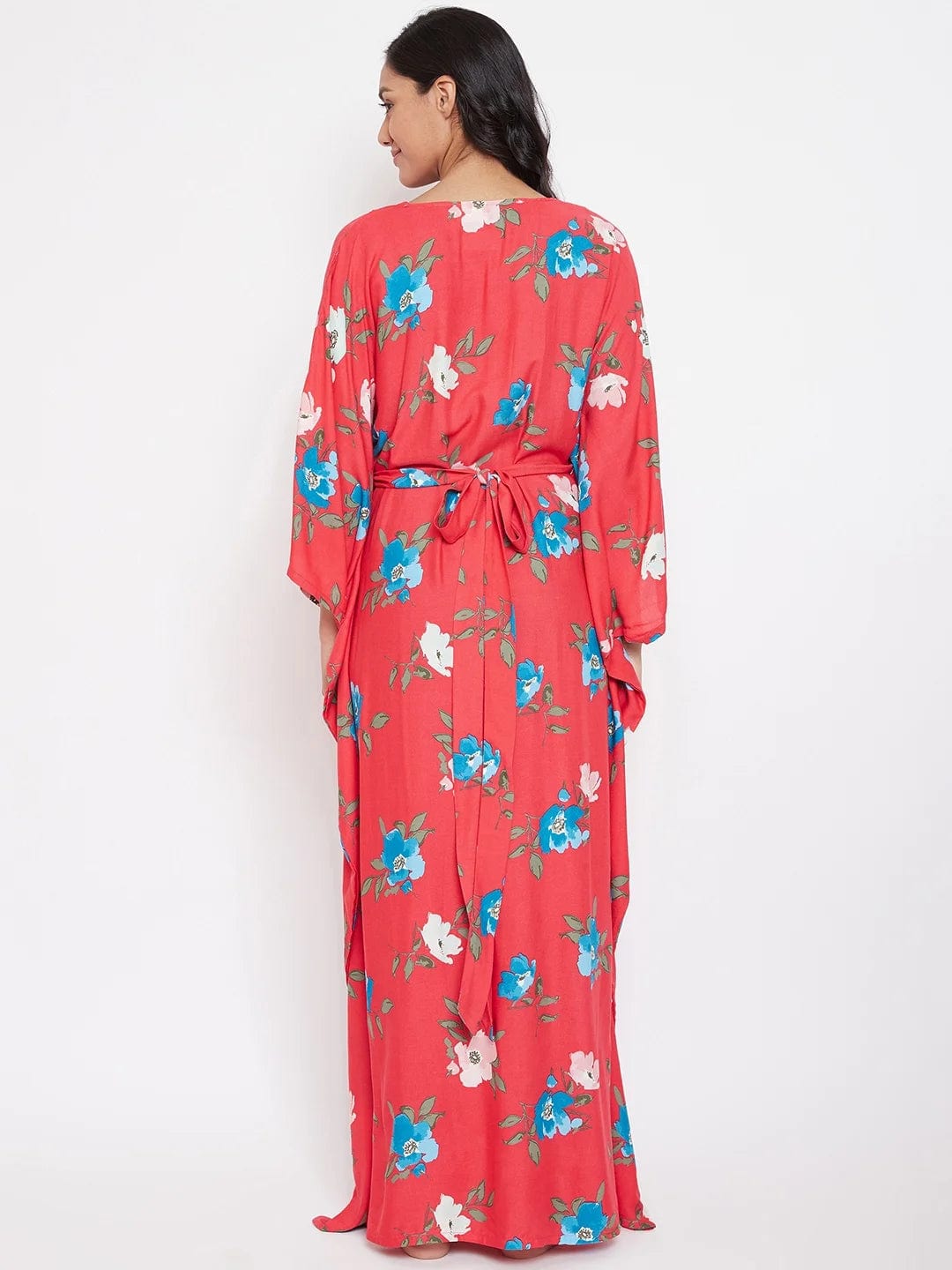 The Kaftan Company Kaftan CORAL FLORAL KIMONO MATERNITY KAFTAN
