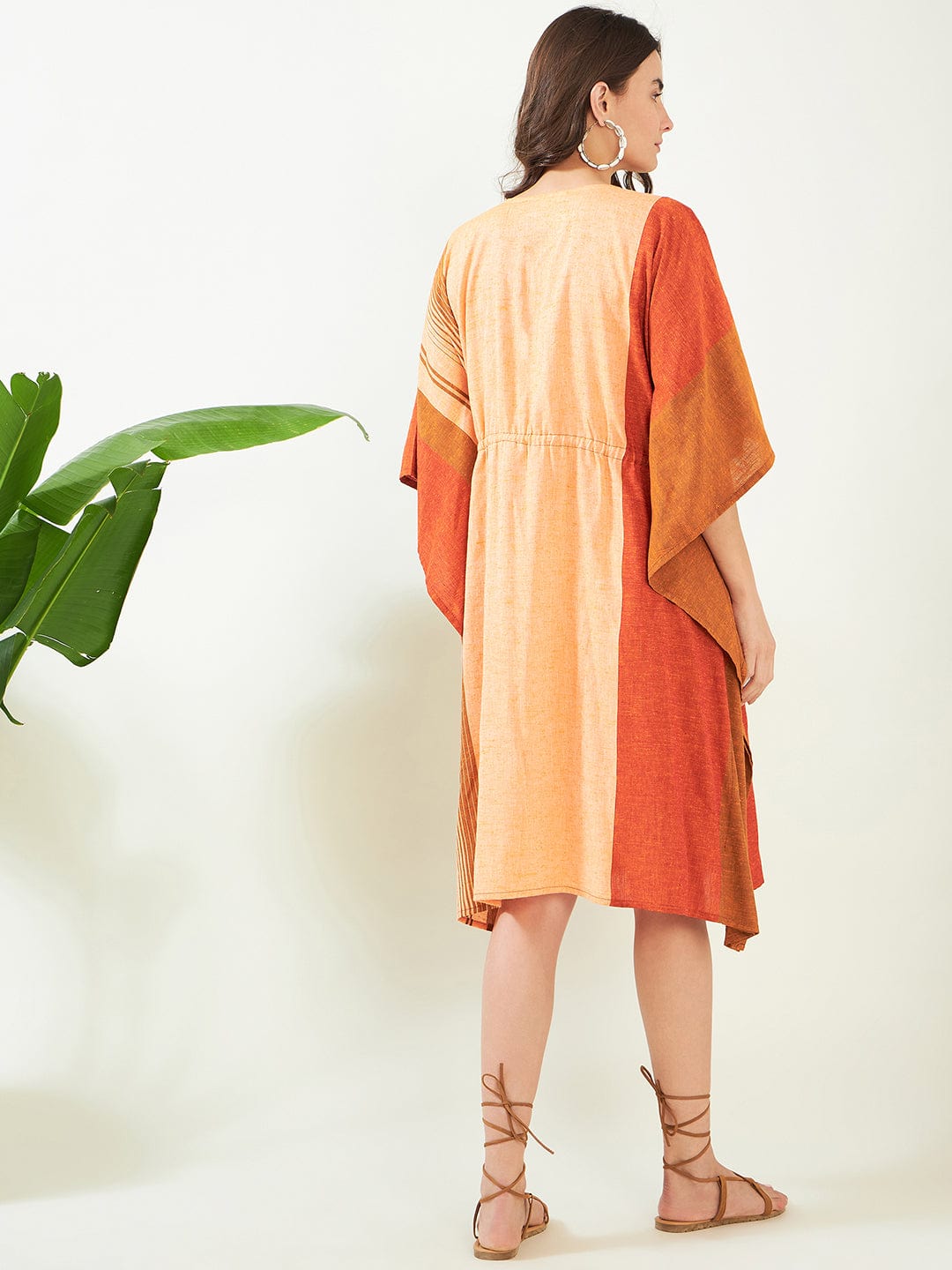 The Kaftan Company Kaftan Peach Handloom Cotton Maternity and Feeding Kaftan