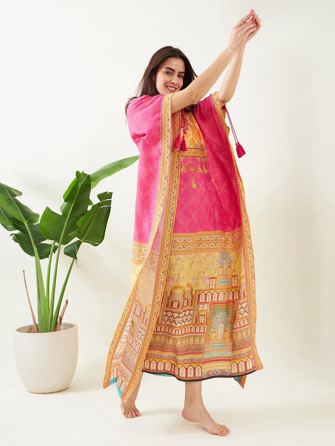 The Kaftan Company Kaftan Pink Mughal Majesty Kaftan