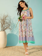 The Kaftan Company Negligee Women Soft Floral Printed Modal Negligee Dress