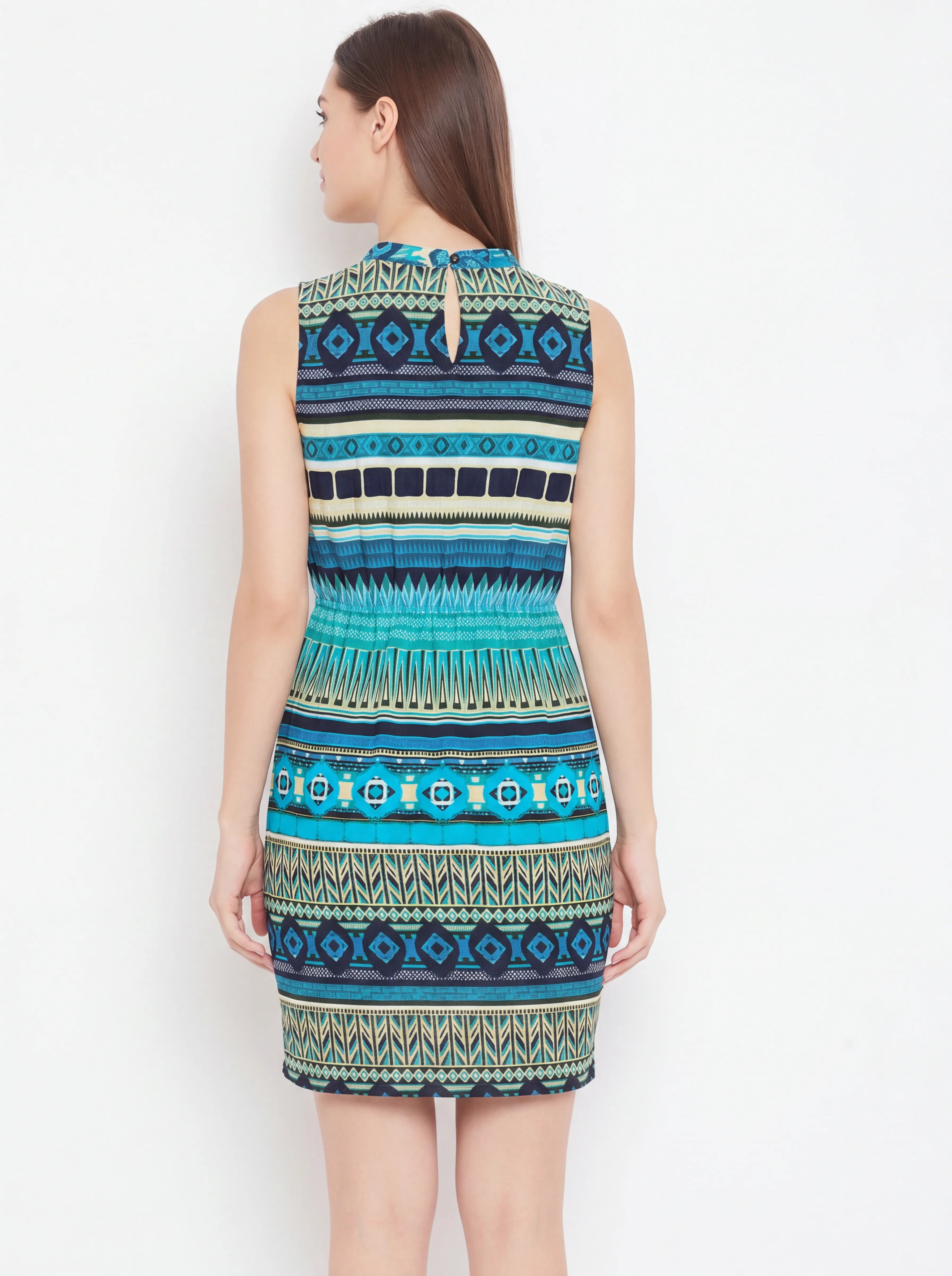 The Kaftan Company Nightdress Aztec Print Short Sleep Dress