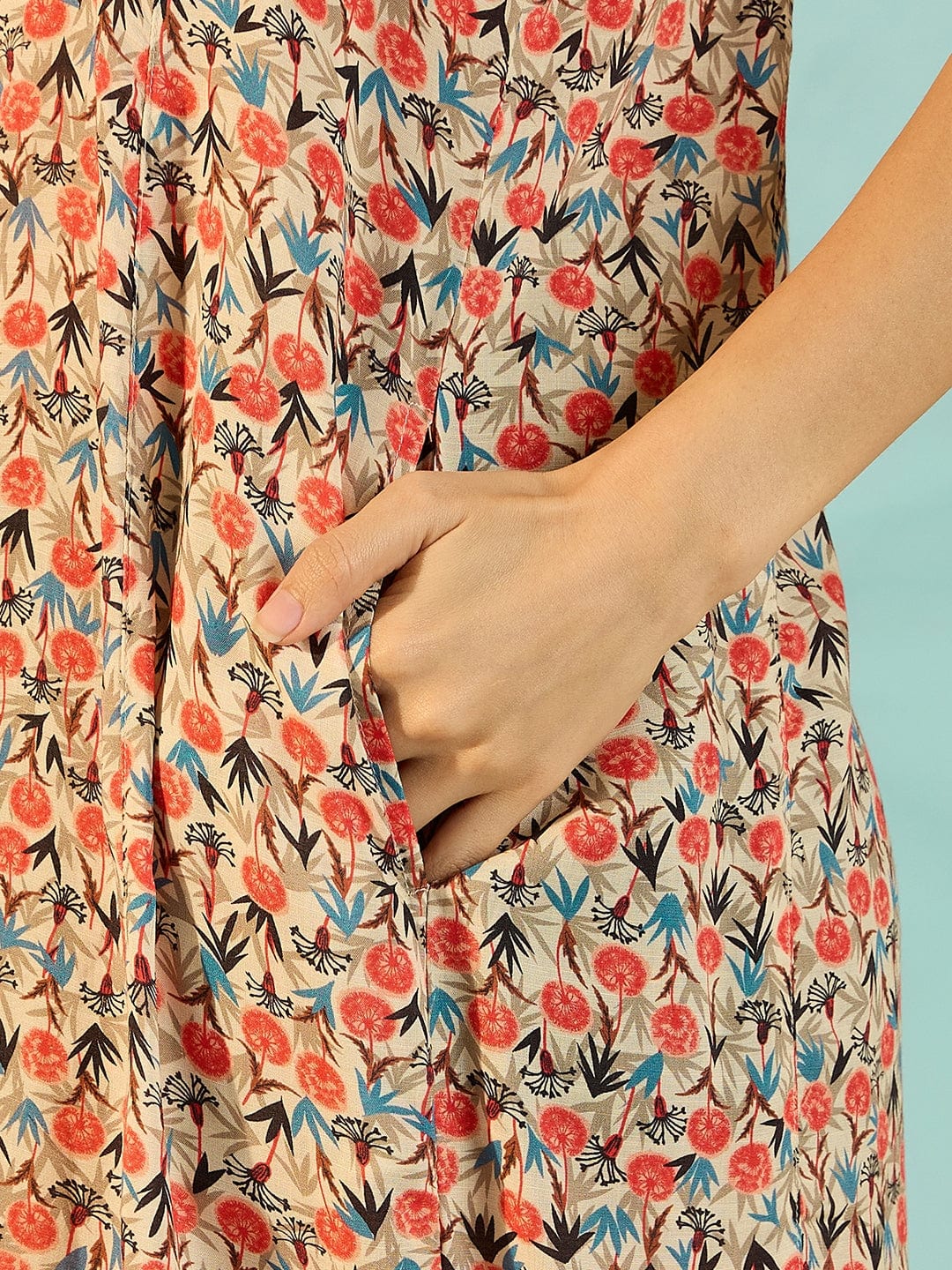 The Kaftan Company Nightdress Comfy Floral Blossom A-Line Chic Nightdress For Women