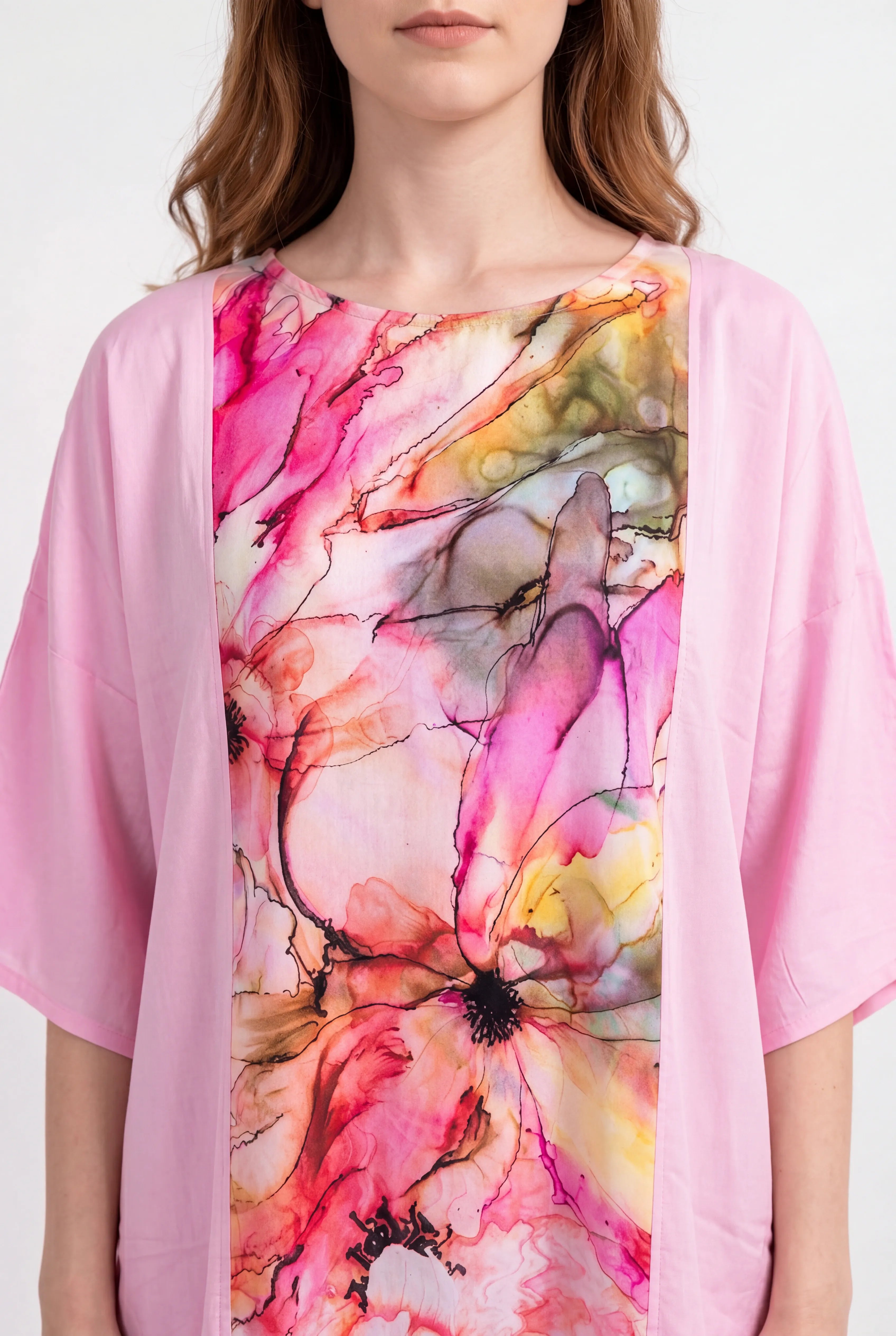 The Kaftan Company Nightdress Floral Watercolour Maxi Nightdress