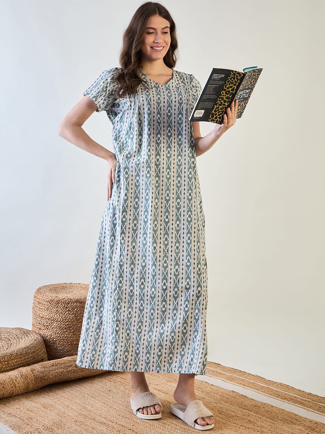 The Kaftan Company Nightdress Tribal Essence Simple Comfy Night Dress