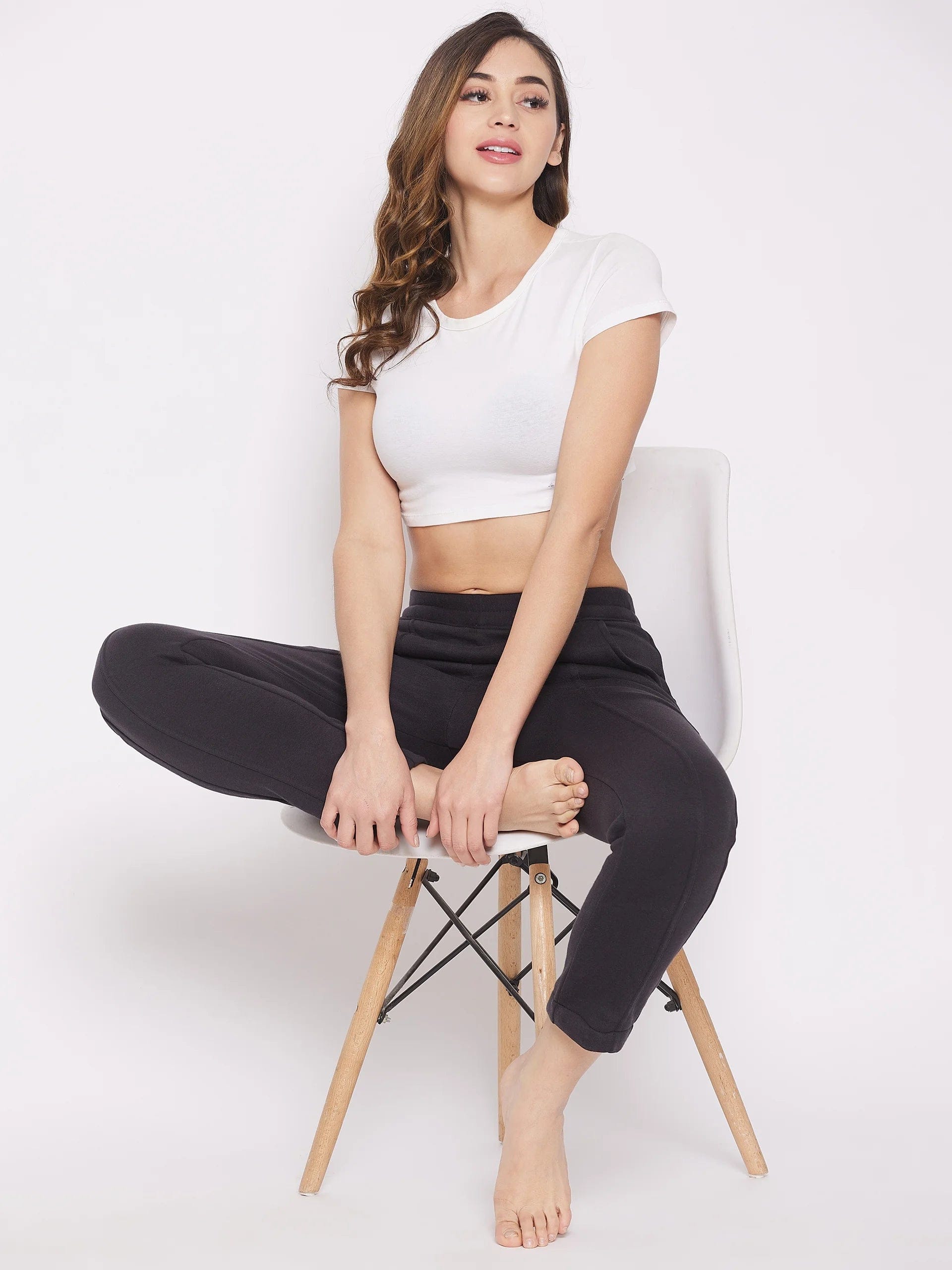 The Kaftan Company Pants Black Tapered Loungepants (Final Sale )