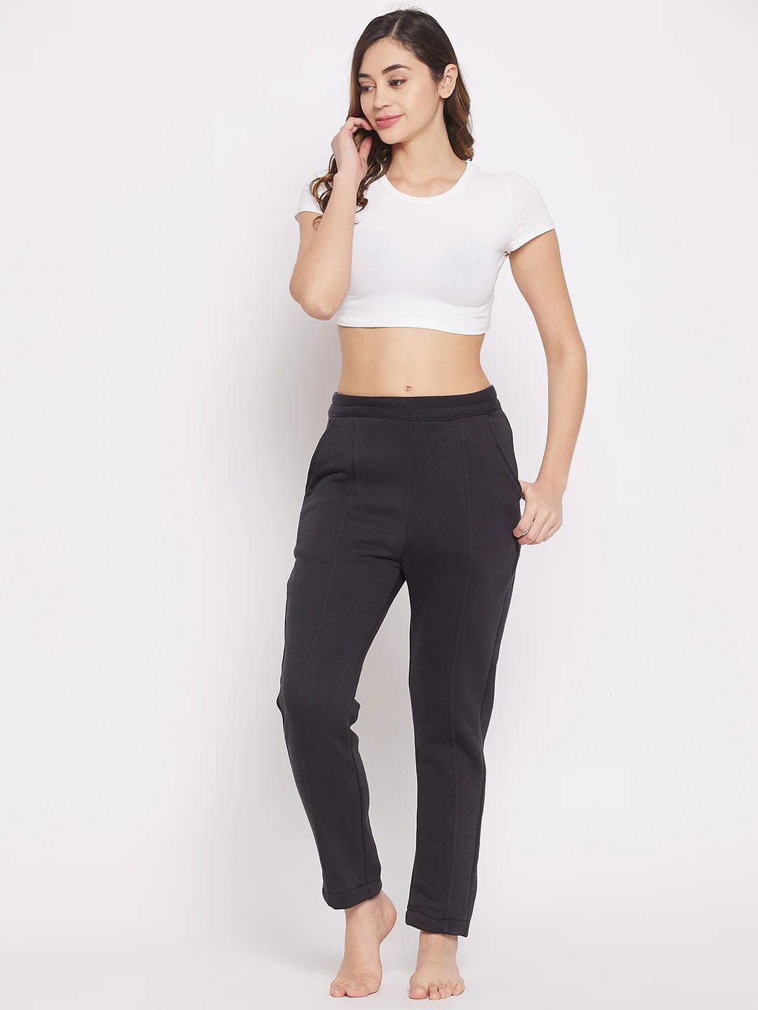 The Kaftan Company Pants Black Tapered Loungepants (Final Sale )