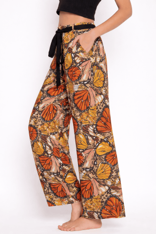The Kaftan Company Pyjama Monarch Butterfly Print Nightwear Pyjama