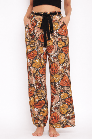 The Kaftan Company Pyjama Monarch Butterfly Print Nightwear Pyjama