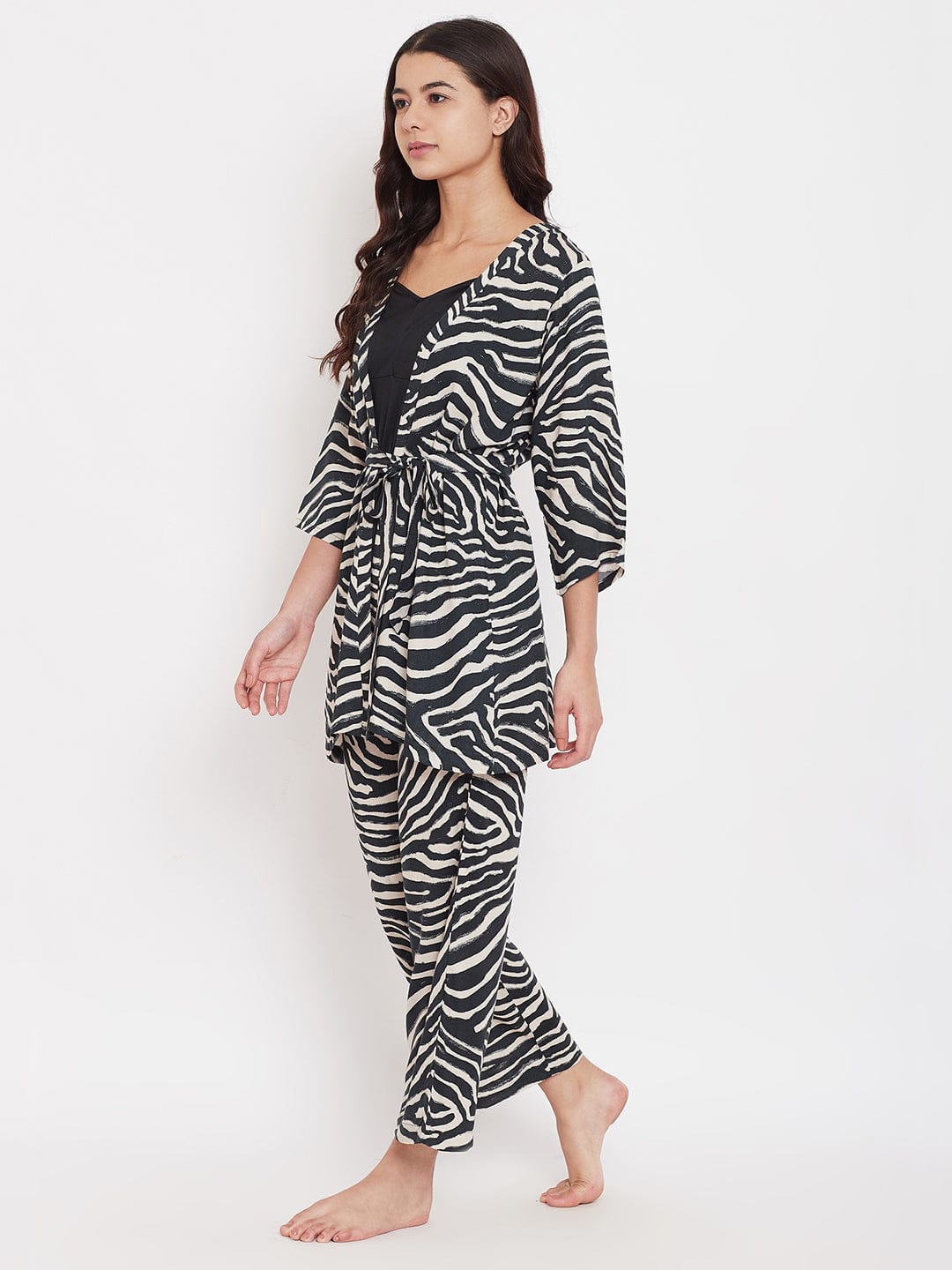The Kaftan Company Pyjama Set Animal Printed 2 Piece Pyjama Set
