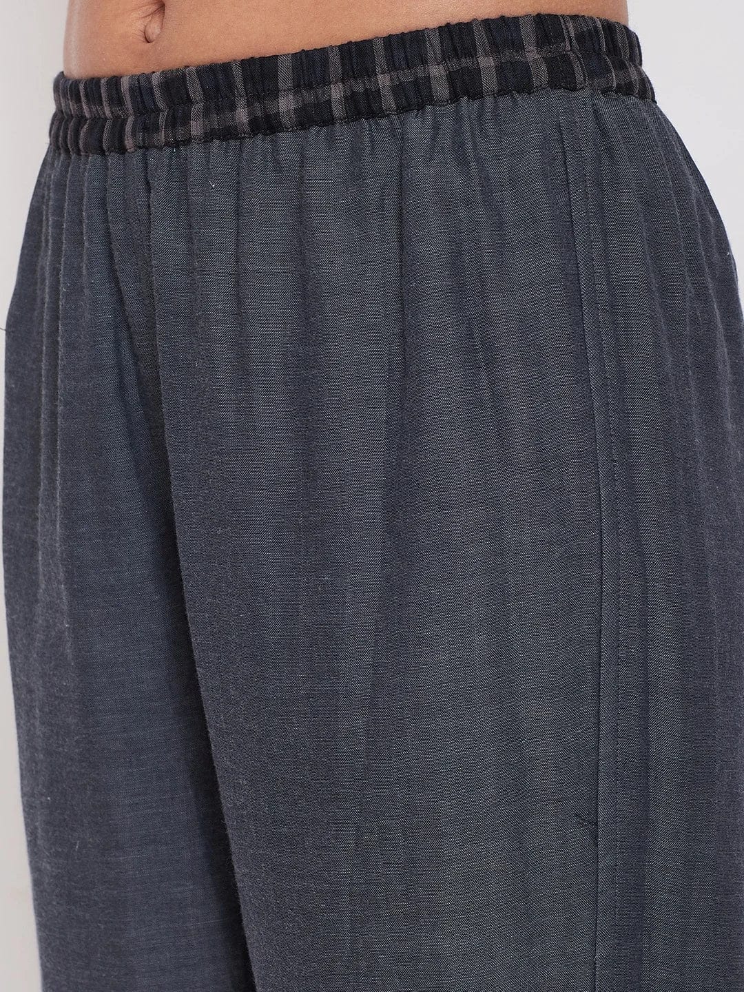 The Kaftan Company Pyjama Set Black Plaid Reversible Cotton Pyjama Set