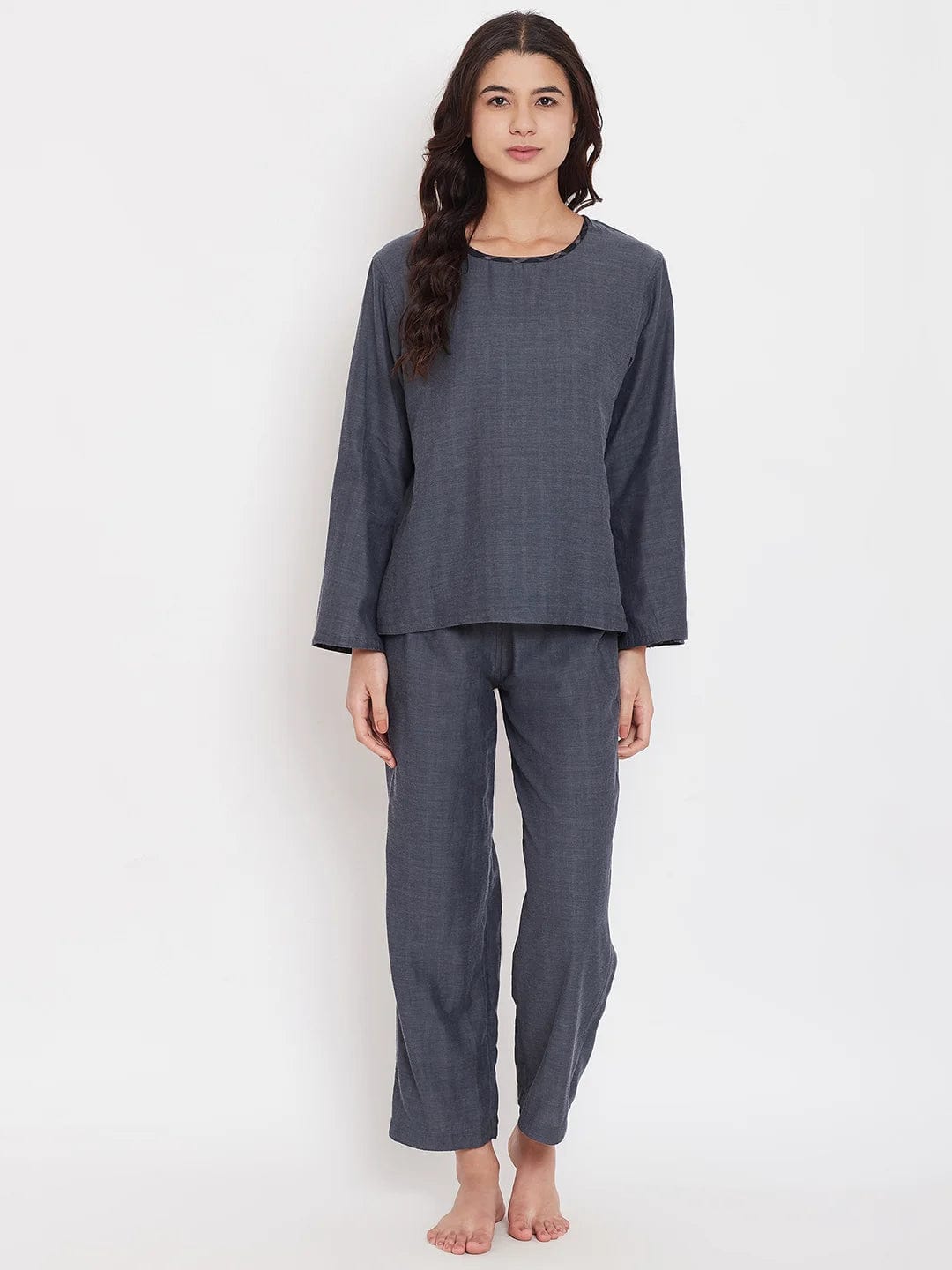 The Kaftan Company Pyjama Set Black Plaid Reversible Cotton Pyjama Set