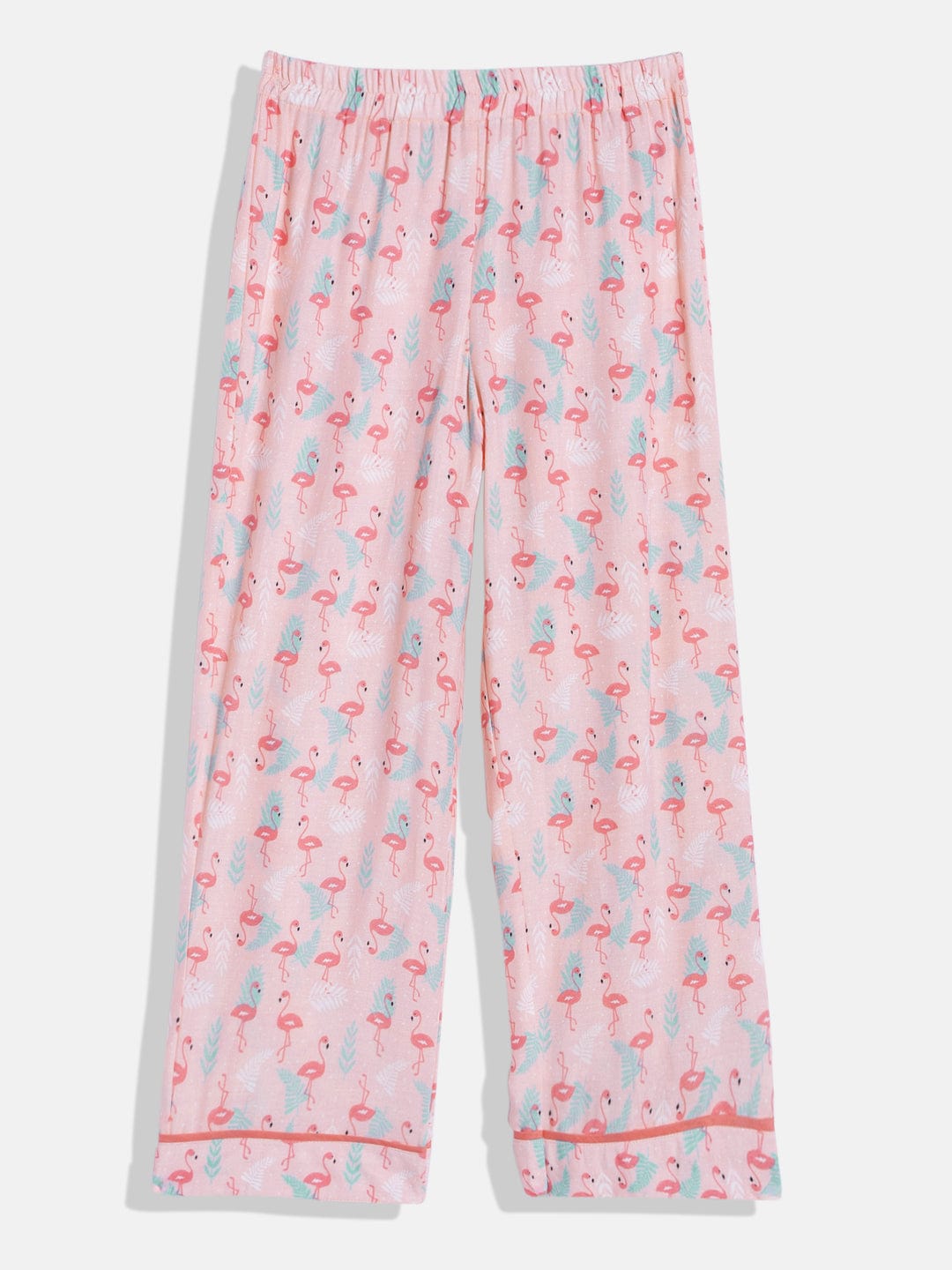 The Kaftan Company Pyjama Set Girls Pink Flamingo Shirt Pyjama Set