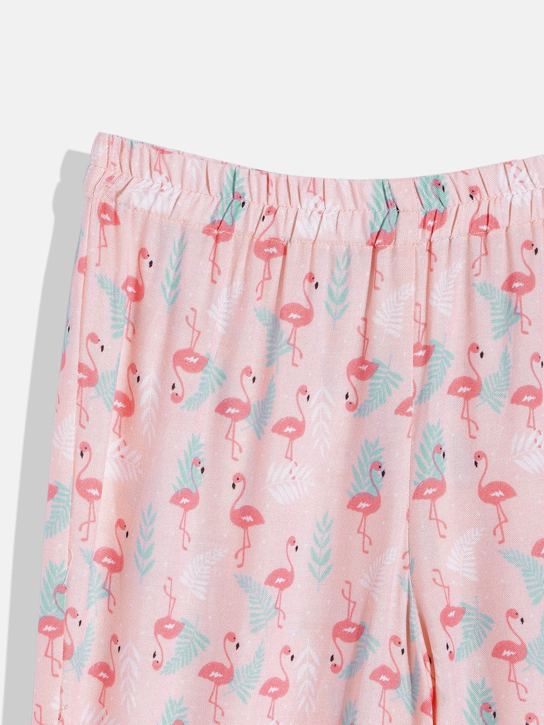 The Kaftan Company Pyjama Set Girls Pink Flamingo Shirt Pyjama Set