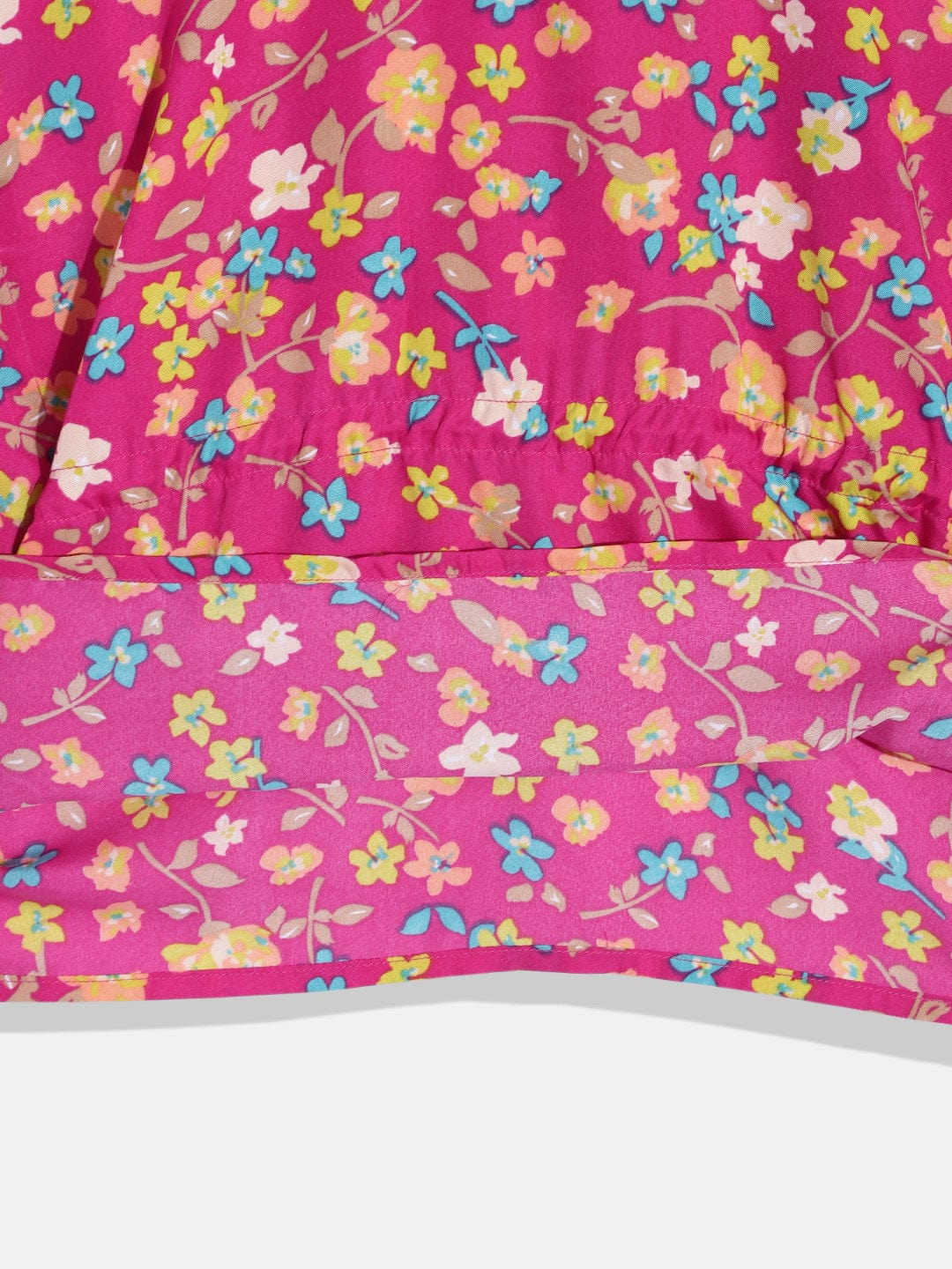The Kaftan Company Pyjama Set Girls Pink Floral Kaftan Pyjama Set