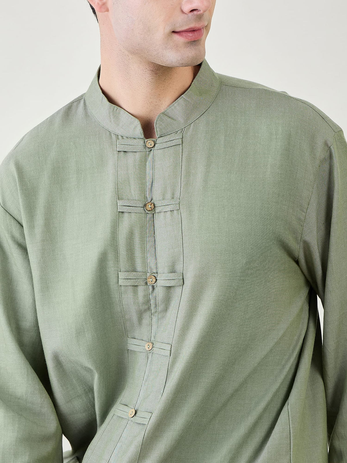 The Kaftan Company Pyjama Set Mens Lounge Shirt and 3/4 Pants Set
