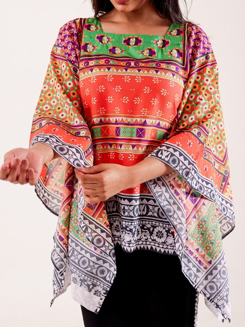 The Kaftan Company Pyjama Set Multicolor Ethnic Printed Nightwear Pyjama Set