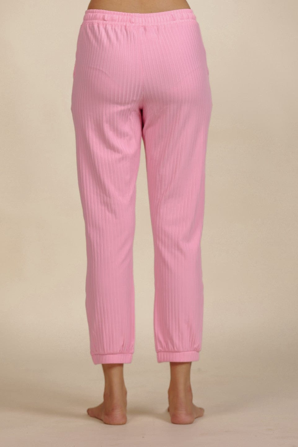 The Kaftan Company Pyjama Set Pink Floral Viscose Rayon Top and Cotton Jogger Nightsuit