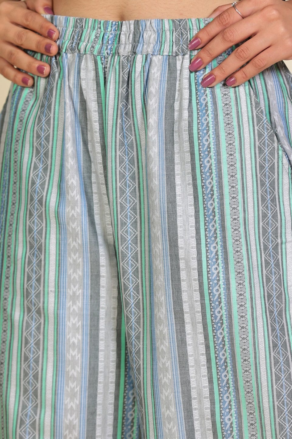 The Kaftan Company Pyjamas Soft Chambray Elastic Waist Lounge Pants