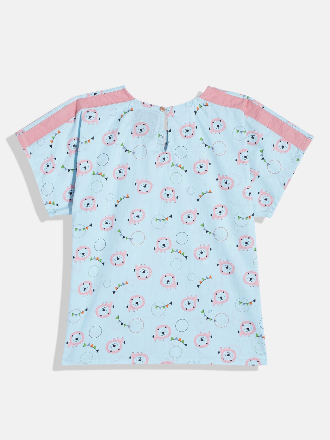 The Kaftan Company Short Set Girls Cute Lion Sporty Kimono Shorts Set