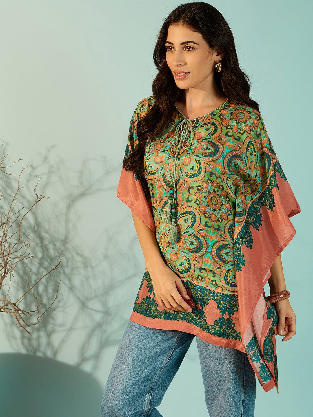 The Kaftan Company Tops Bold Pattern Kaftan Top