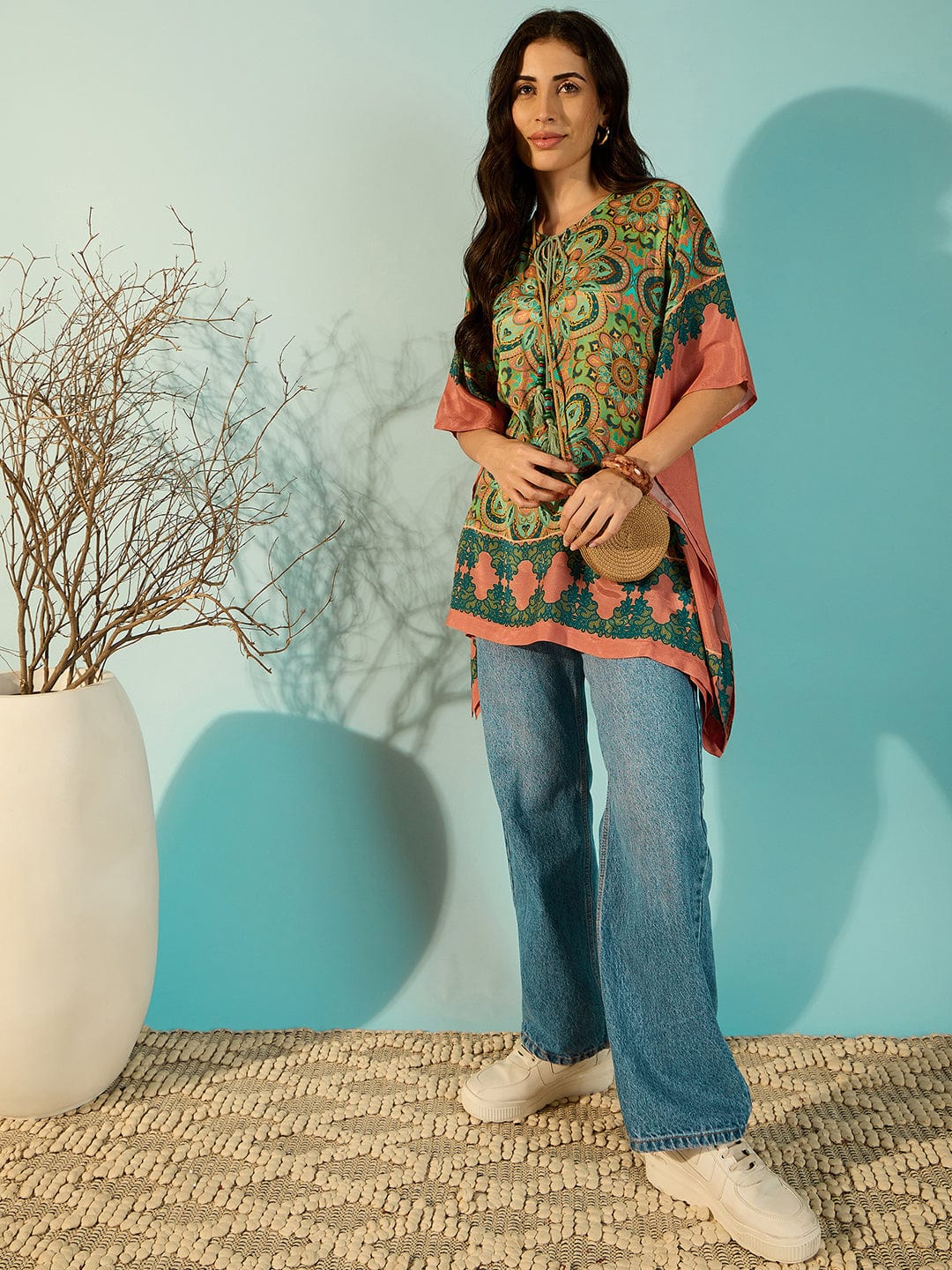 The Kaftan Company Tops Bold Pattern Kaftan Top