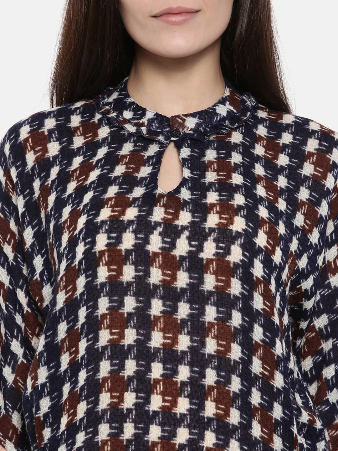 The Kaftan Company Tops Geometric Woolen Kaftan Tunic
