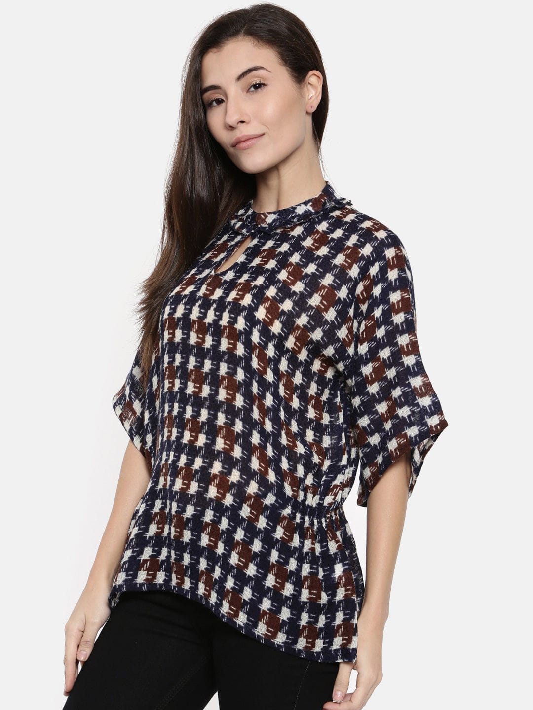 The Kaftan Company Tops Geometric Woolen Kaftan Tunic