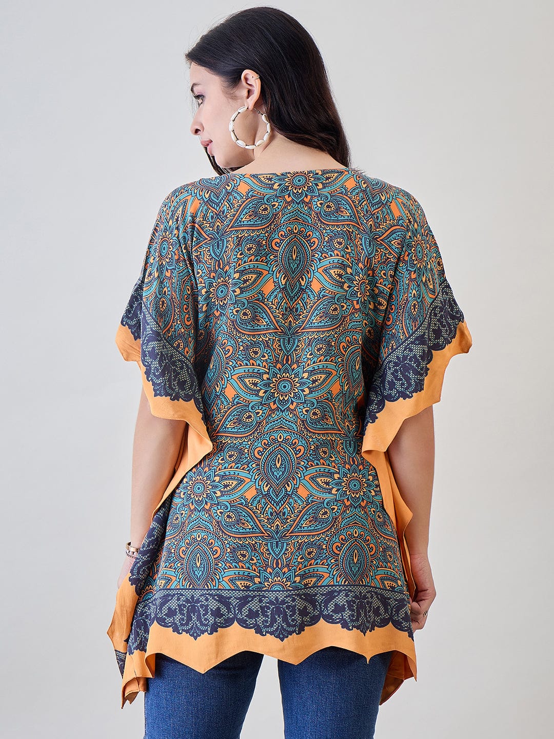 The Kaftan Company Tops Multicolor Kaleido Kaftan Top