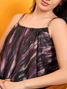 The Kaftan Company Tops Purplish Glam Peplum Festive Top