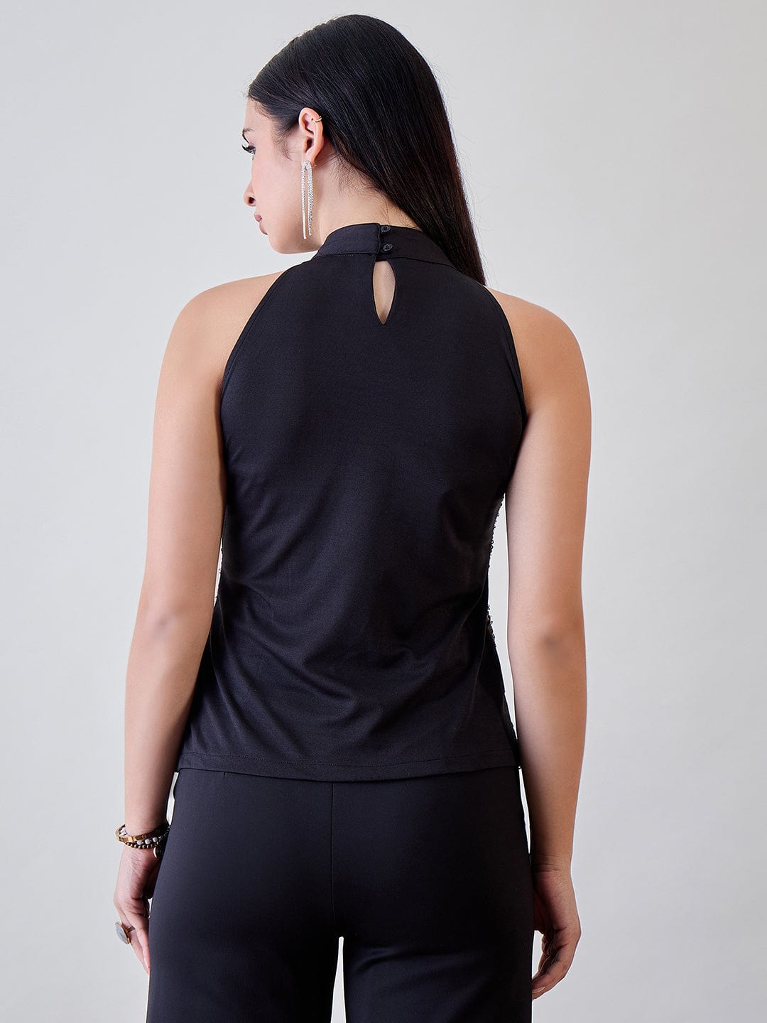 The Kaftan Company Tops Sequined Brown Flashy Top