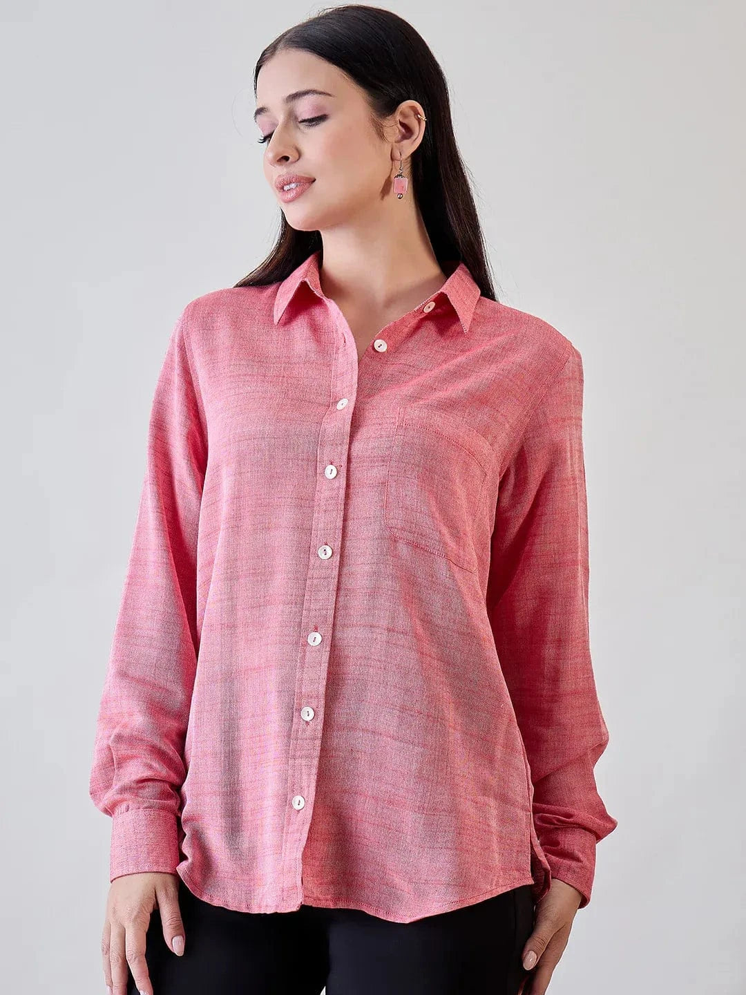 The Kaftan Company Tops Soft Linen Boyfriend Shirt
